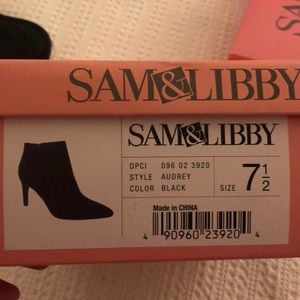 Black Sam and Libby suede booties